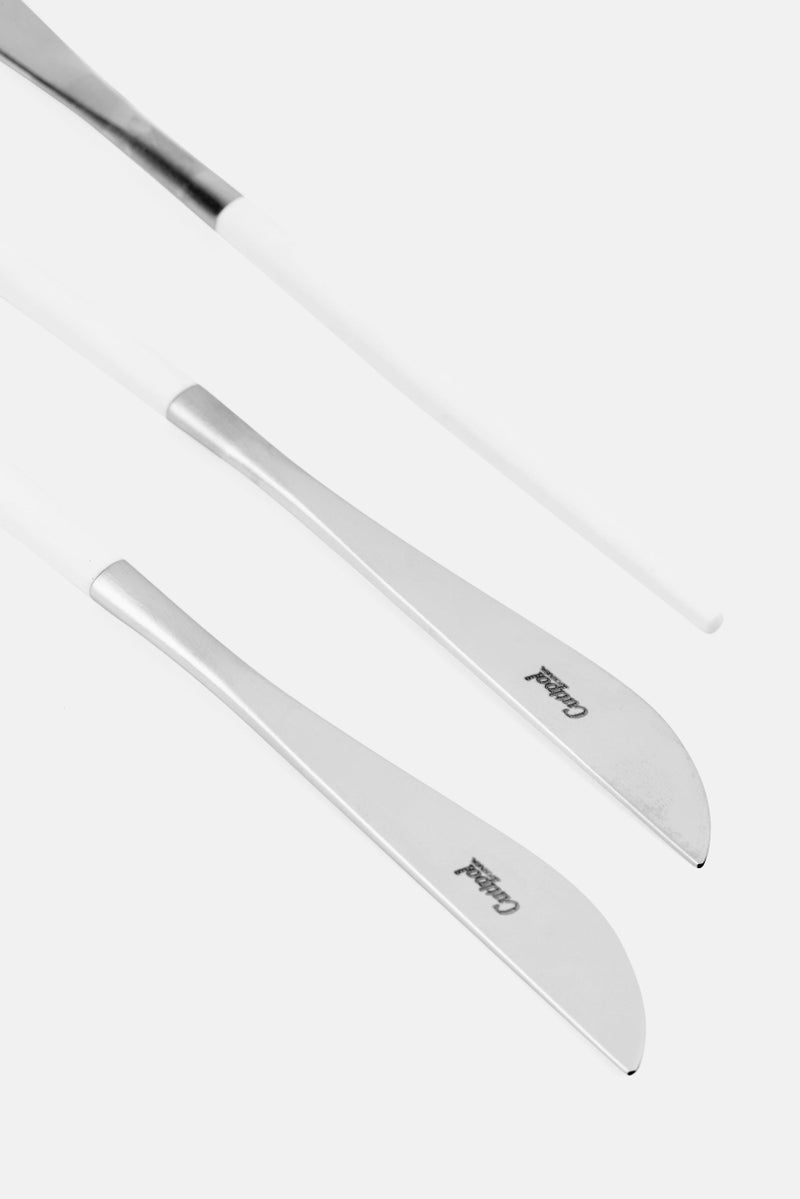 cutipol 12 Pieces Goa Dinner Knife Set, White/Silver  - Image 3