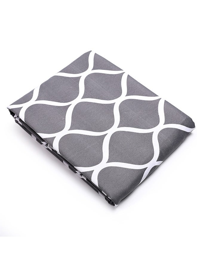 snooze - Fitted Bed Sheet set 2pcs, 120*200 cm+ Free Pillowcase, Gray waves design - Image 1