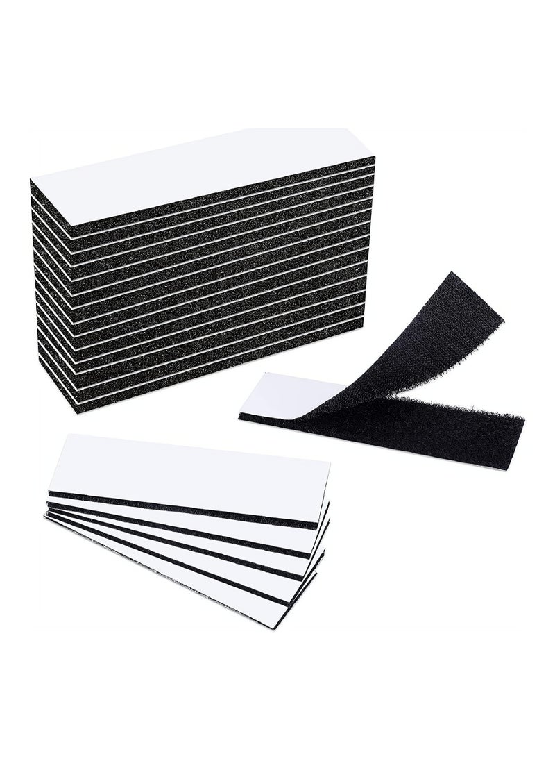 SYOSI - Double Sided Sticky, 32Pcs Heavy Duty Hook and Loop Tape Strips with Adhesive Sticky Back, Strength Fasten Interlocking, for Home Office - Image 1