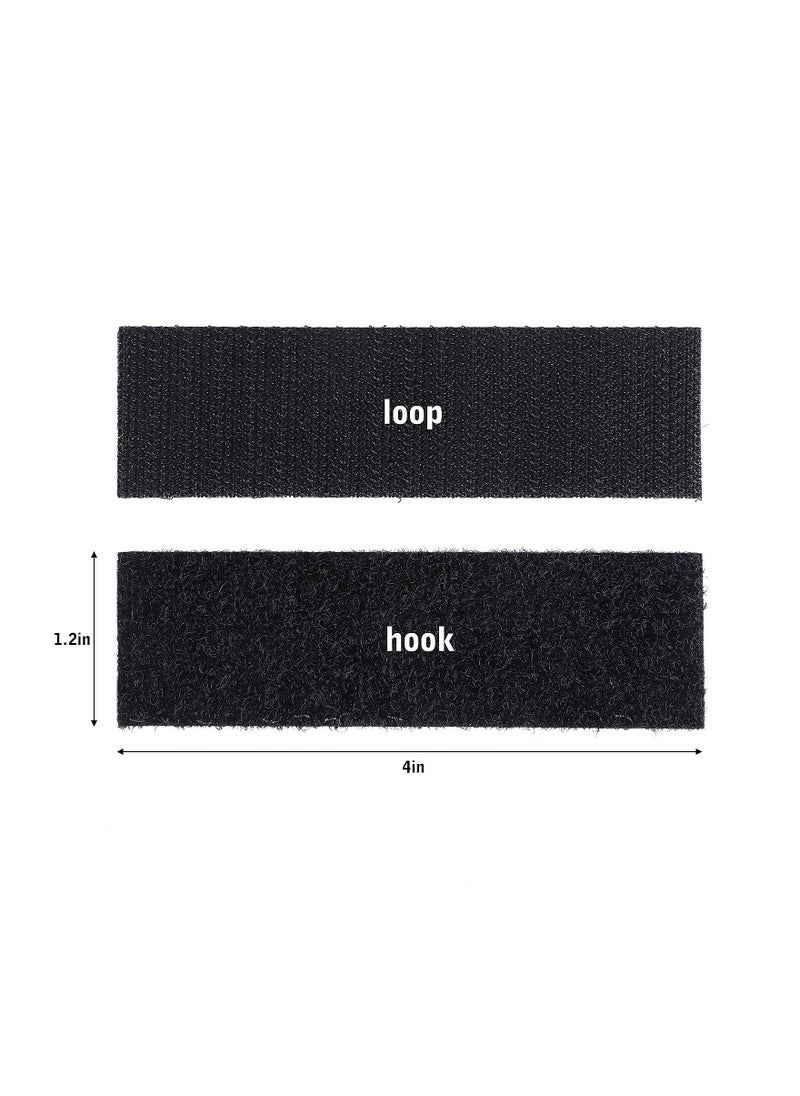 SYOSI - Double Sided Sticky, 32Pcs Heavy Duty Hook and Loop Tape Strips with Adhesive Sticky Back, Strength Fasten Interlocking, for Home Office - Image 1