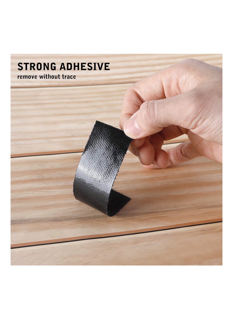 SYOSI - Double Sided Sticky, 32Pcs Heavy Duty Hook and Loop Tape Strips with Adhesive Sticky Back, Strength Fasten Interlocking, for Home Office - Image 1