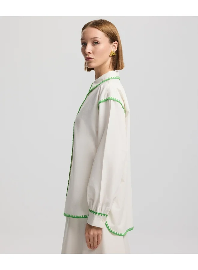 Ipekyol  Embroidered Poplin Shirt for Women | Best Price UAE