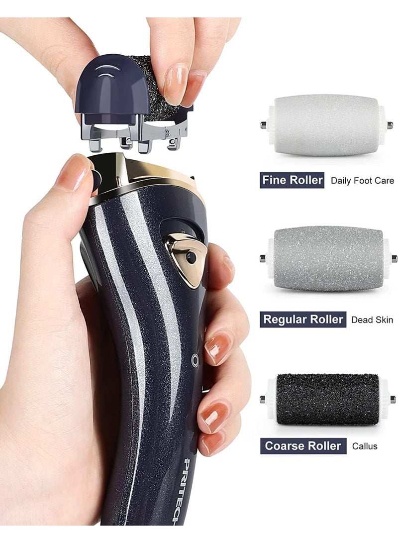 pritech Electric Feet Callus Removers Rechargeable, Portable Electronic Foot File Pedicure Tools, Electric Callus Remover Kit - Image 2