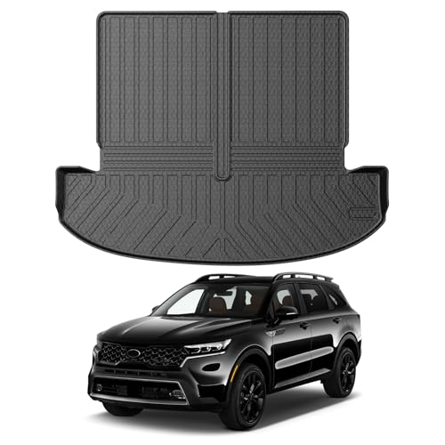 Mixsuper Cargo Liner for Kia Sorento 2021-2025 2026, All Weather Cargo Mat Rear Trunk Liner for Sorento Accessories Behind The 2nd Row Seats Black - Image 1