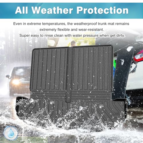 Mixsuper Cargo Liner for Kia Sorento 2021-2025 2026, All Weather Cargo Mat Rear Trunk Liner for Sorento Accessories Behind The 2nd Row Seats Black - Image 5