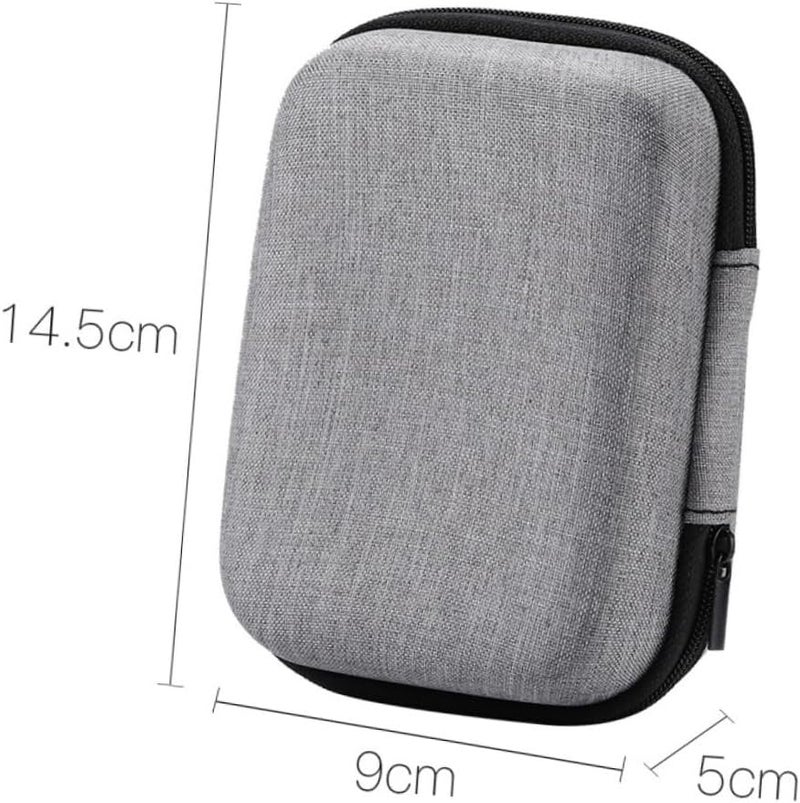 2PCS Waterproof Microphone Storage Bag Portable EVA Multi-functional Organizer Pouch for Earphones Cables and Accessories Grey - Image 2