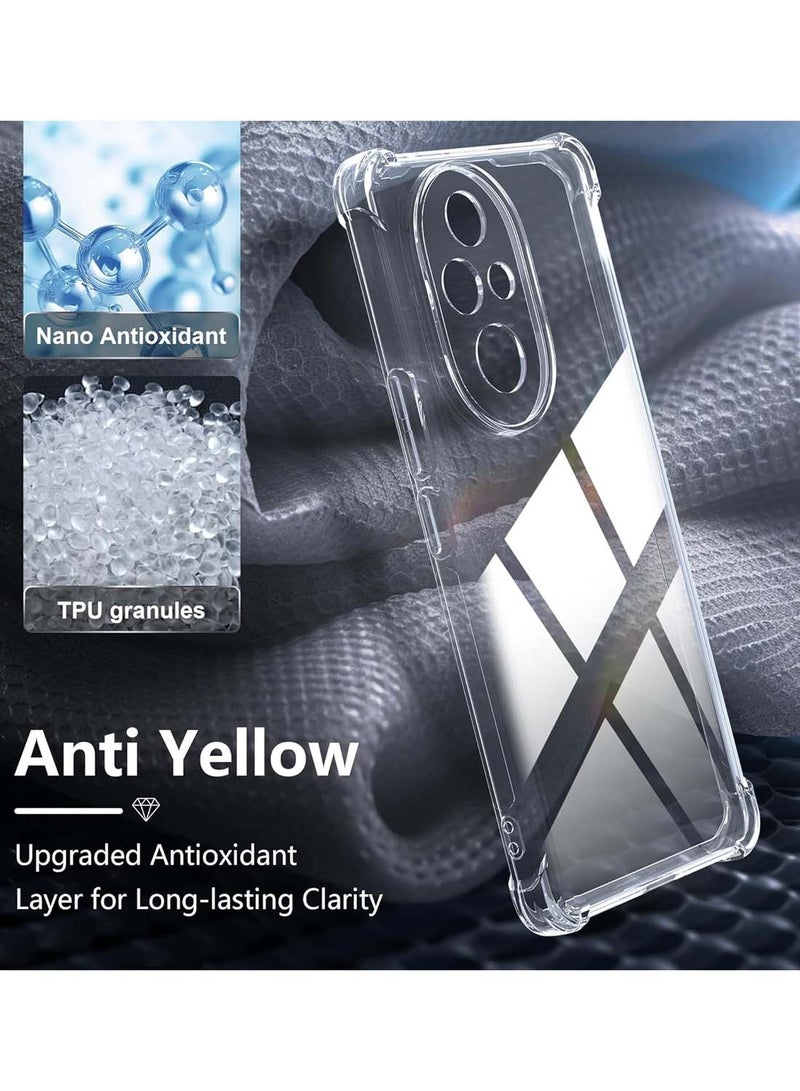 Wtech Honor 200 Pro 5G 2024 TPU Bumper Corners With Hard PC Case Cover - Clear - Image 2