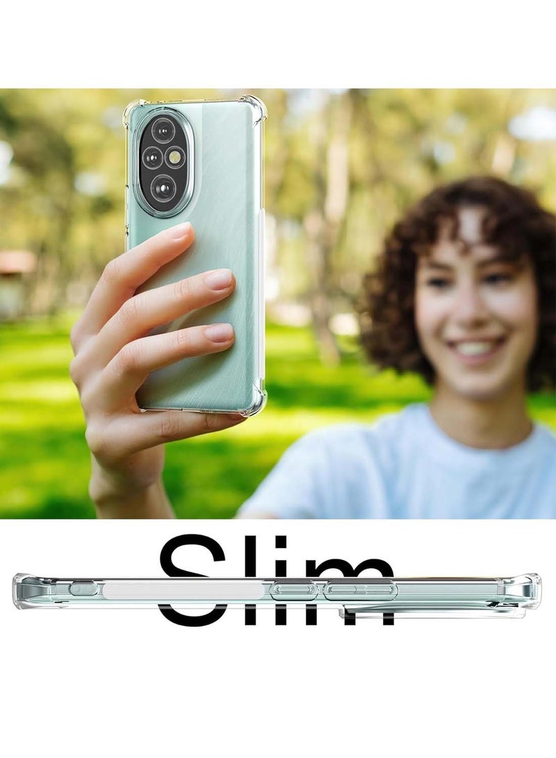 Wtech Honor 200 Pro 5G 2024 TPU Bumper Corners With Hard PC Case Cover - Clear - Image 4