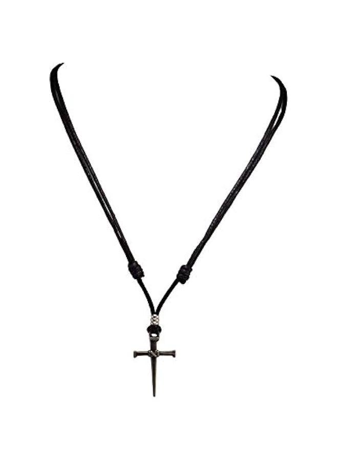 Arabest Nail & Cross on Adjustable Cord Necklace - Image 1