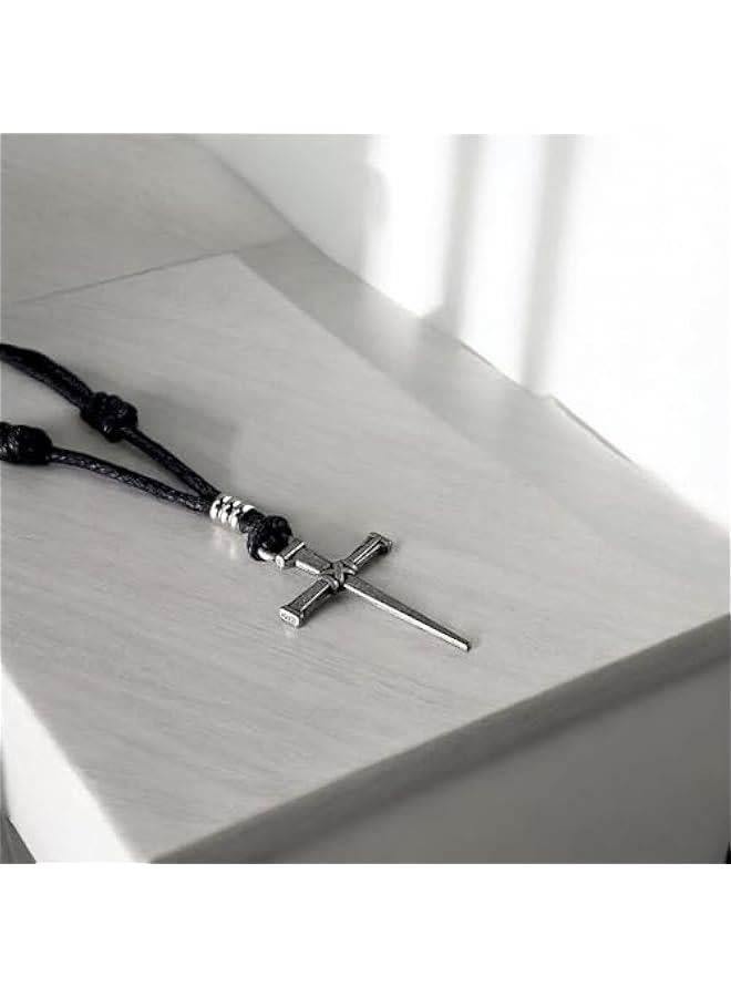 Arabest Nail & Cross on Adjustable Cord Necklace - Image 3