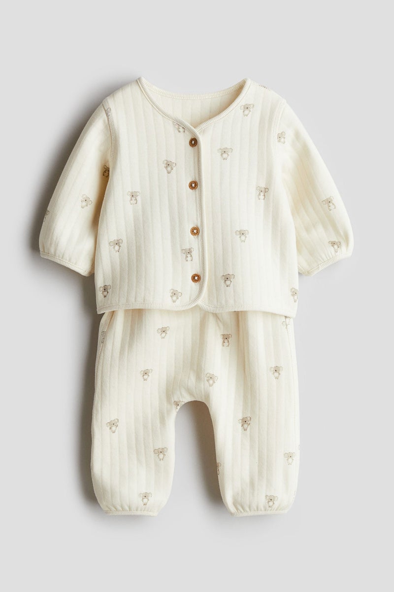 H&M 2-Piece Quilted Jersey Set  - Image 1