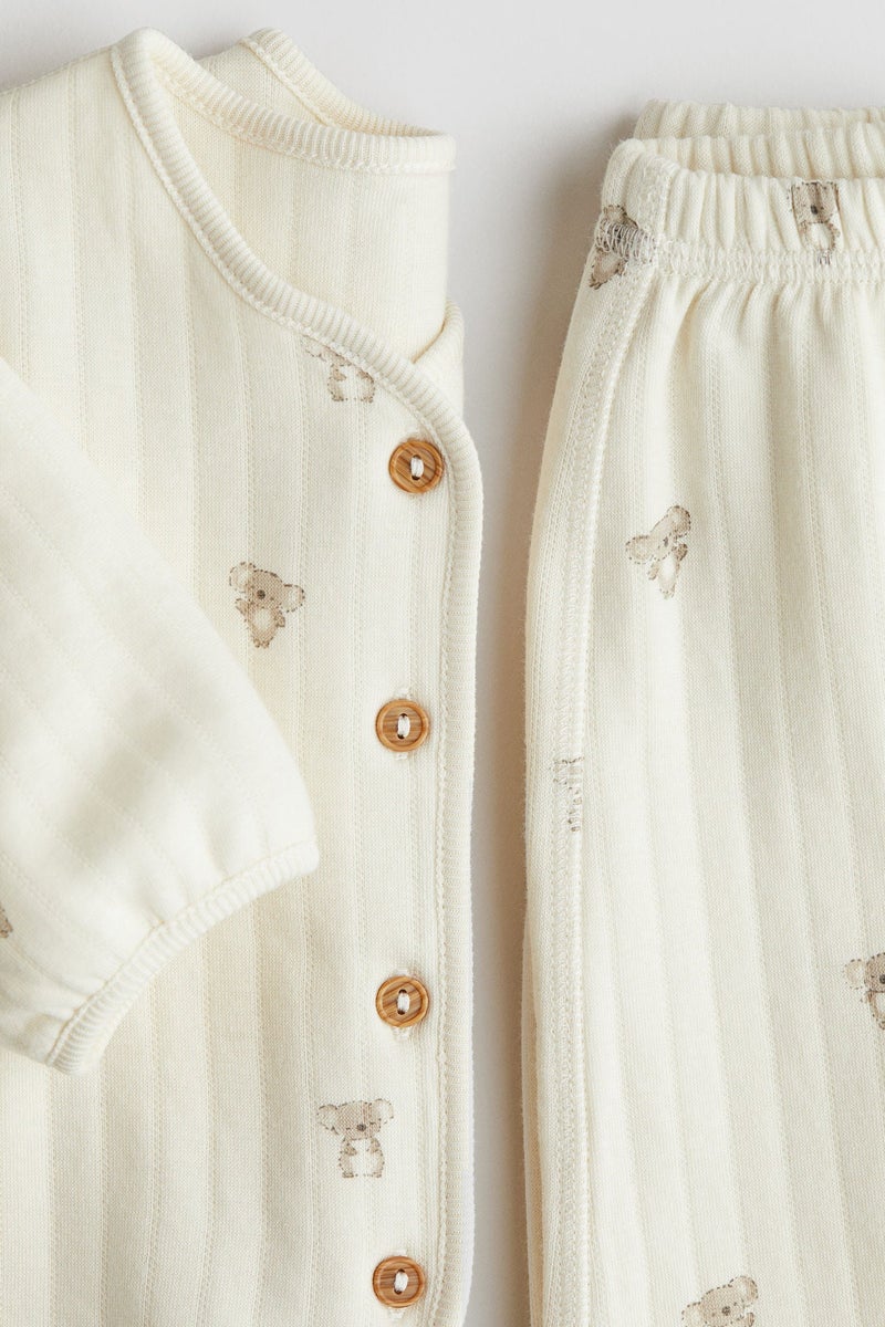 H&M 2-Piece Quilted Jersey Set  - Image 2
