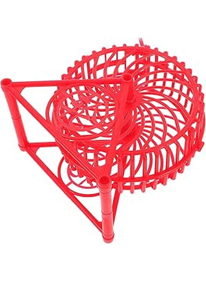 Red Silent Hamster Running Wheel With Stand Exercise Spinner For Gerbils Mice Small Pets - Image 1