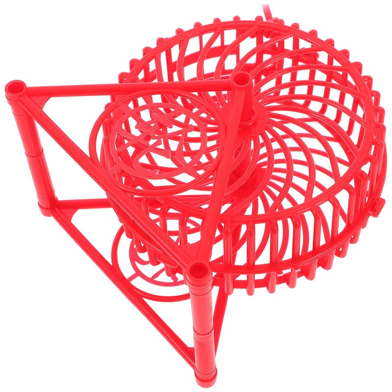 Red Silent Hamster Running Wheel With Stand Exercise Spinner For Gerbils Mice Small Pets - Image 2