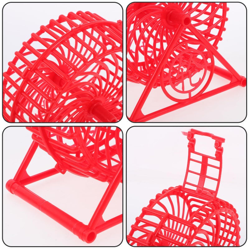 Red Silent Hamster Running Wheel With Stand Exercise Spinner For Gerbils Mice Small Pets - Image 4
