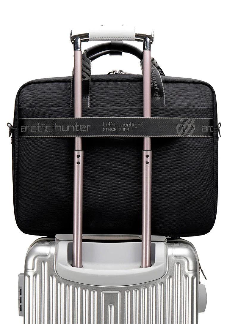 ARCTIC HUNTER Shoulder Laptop Bag Anti Theft 15.6 Inch Laptop Compartmented Messenger Bag with Adjustable Shoulder Strap for Men and Women GW0004 Black