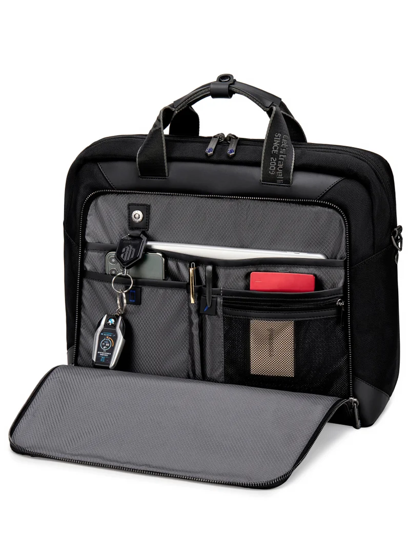 ARCTIC HUNTER Shoulder Laptop Bag Anti Theft 15.6 Inch Laptop Compartmented Messenger Bag with Adjustable Shoulder Strap for Men and Women GW0004 Black