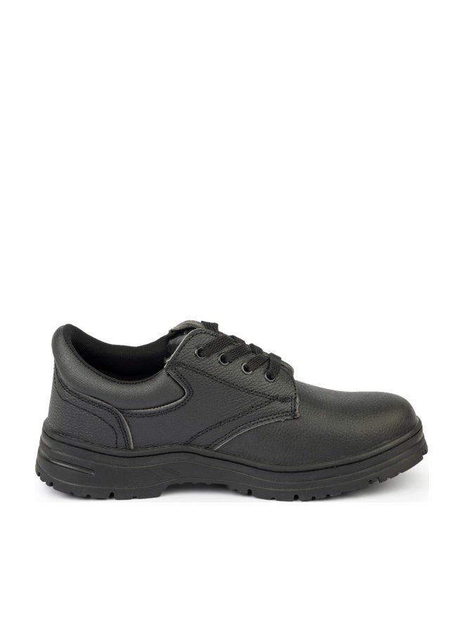 SAFE WORK Safework Low Cut Men Safety Shoes, PU Leather - Steel Toe, Slip Resistant, Black - Image 2