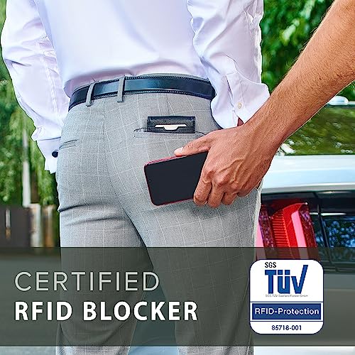 TRAVANDO Money Clip Wallet RIO - Mens Wallets slim Front Pocket RFID Blocking Card Holder Minimalist Mini Bifold Gift Box (Smooth Leather, Black & White) - Image 5