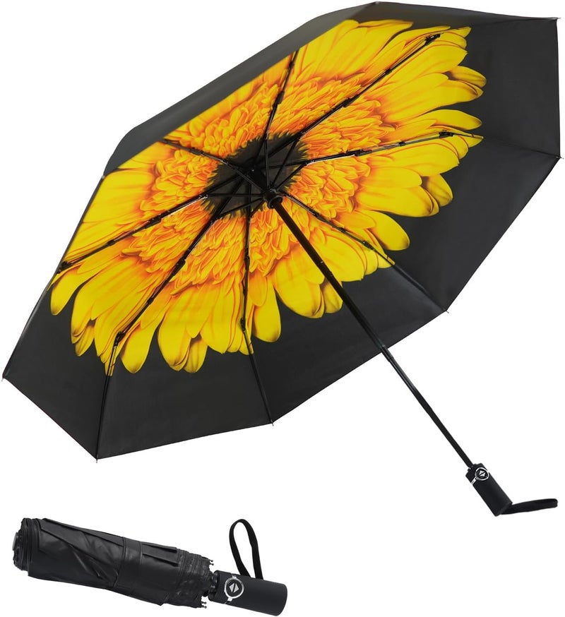 SY COMPACT Travel Umbrella - Windproof Automatic Compact Umbrella, Lightweight Waterproof Design for Backpack, Car & Purse - Image 1