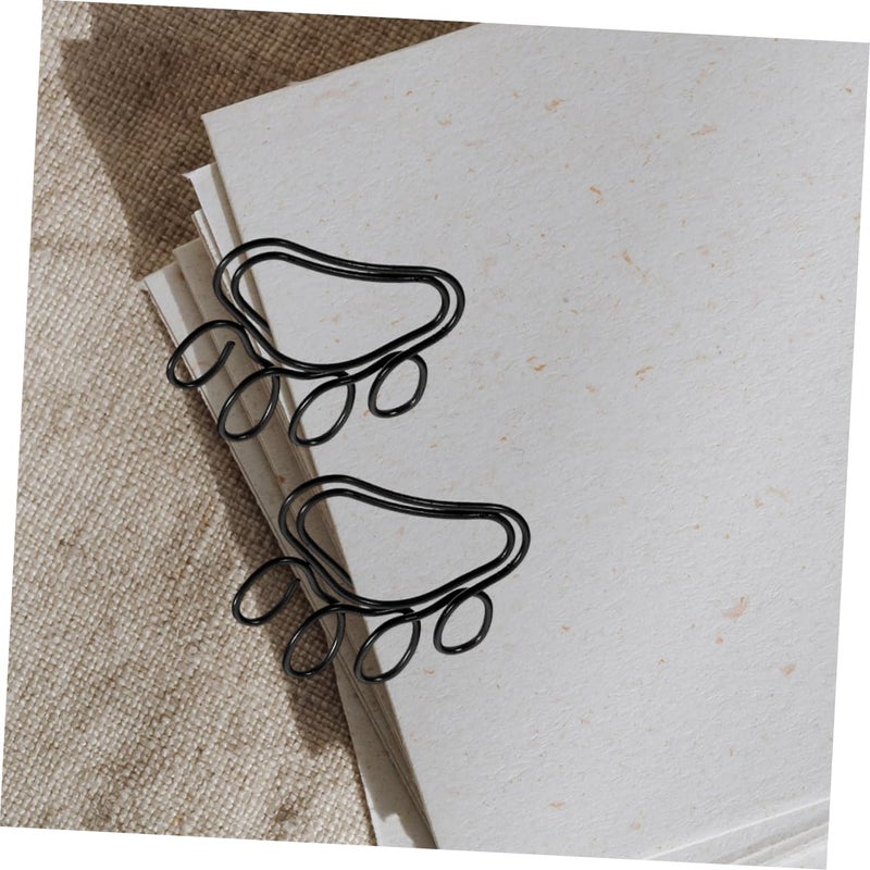 Cute Cat Claw Paper Clips 50pcs Black Pink Metal for Office School Organizing Files Documents - Image 5