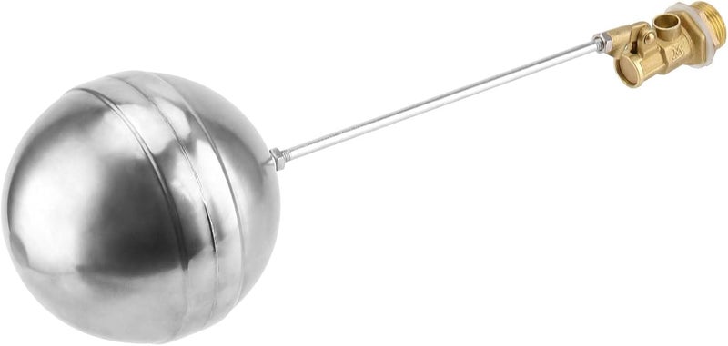 JAPCHET 4 Pcs Stainless Steel Float Ball Valve 34 Inch DN20 Adjustable Water Tank Floating Ball Valve Switch Automatic Brass Toilet Valve Float Valves for Stock Tank Pool Water Level Control - Image 4