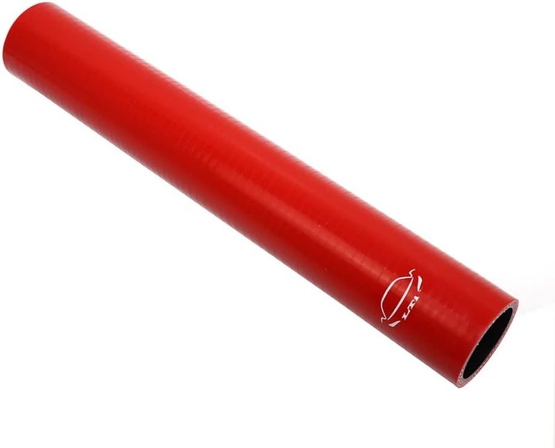 TenKeAuto 12" Long High Performance 4-Ply Reinforced 1.5" ID Straight Coupler Silicone Hose (Red) - Image 1
