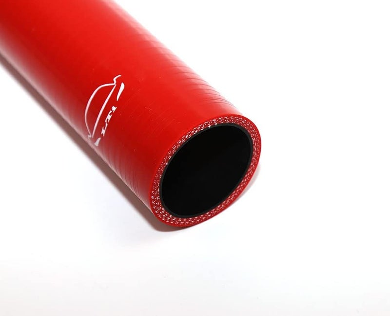 TenKeAuto 12" Long High Performance 4-Ply Reinforced 1.5" ID Straight Coupler Silicone Hose (Red) - Image 3