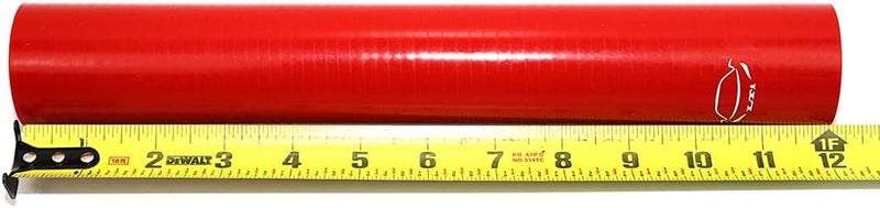 TenKeAuto 12" Long High Performance 4-Ply Reinforced 1.5" ID Straight Coupler Silicone Hose (Red) - Image 2