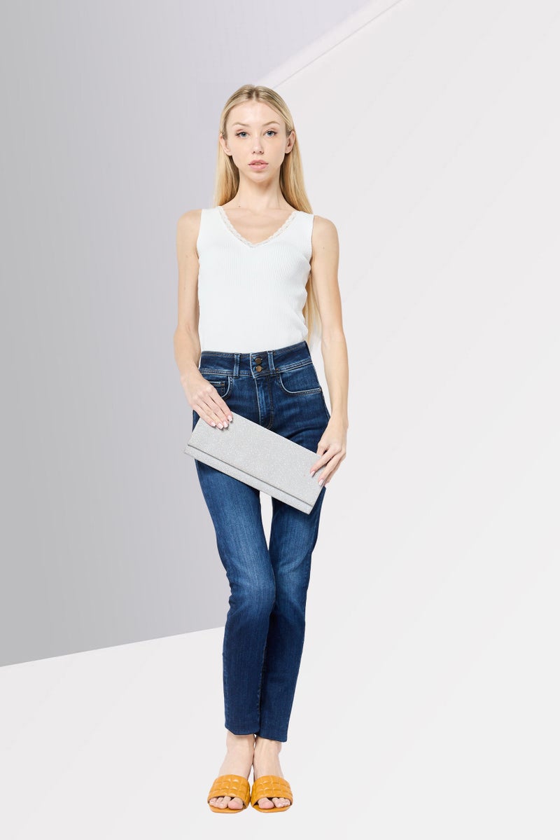 GUESS Women Skinny Fit High Waist Washed Denim Jeans, Blue - Image 2
