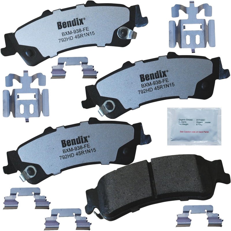 Bendix Fleet Metlok MKD792HDFM Semi-Metallic Rear Brake Pads for Select Models Cadillac DeVille, DTS, Chevrolet Astro, Silverado 1500, 1500 Classic, Suburban Tahoe, GMC Safari, Sierra Yukon, Yukon XL - Image 1
