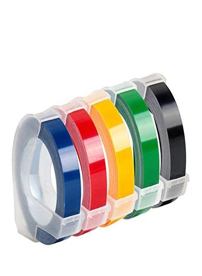 oddpod™ 5 PCS Motex Original Embossing Label Maker Tapes Refill for DIY, Scrapbooking & Craft 9mm x 3M - Black - Image 4