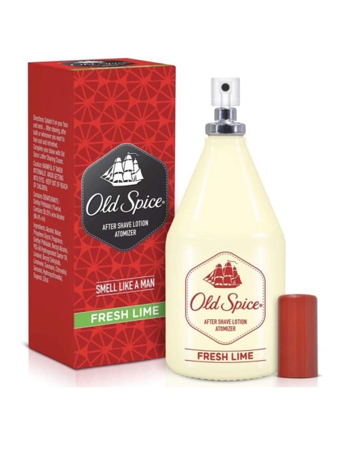 Old Spice Fresh Lime After Shave Lotion with Cooling Comfort for Men 150ml, Automizer