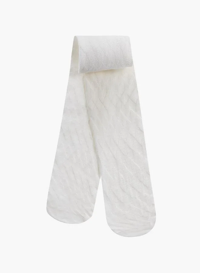 Little Missy Girls Tights With Elasticated Waistband - Set Of 2