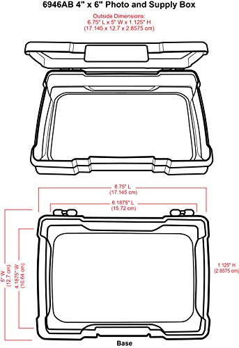 ArtBin 6946AB Photo & Craft Organizer 4" x 6" Box, [1] Plastic Storage Case, Clear - Image 3