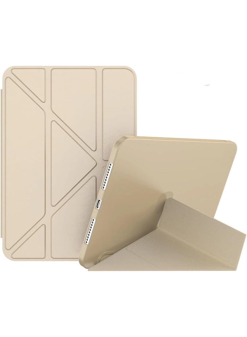 Case Compatible with iPad Pro 11 Inch 4th/3rd/2nd Generation (2022/2021/2020) with Pencil Holder, Non-Smart Case Made of Leather Compatible with Soft TPU Back [No Pencil] (Gold)