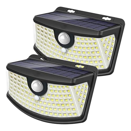 Aootek أضواء استشعار الحركة الشمسية الجديدة من Aootek 120 LED مع عاكس الضوء، زاوية واسعة 270°، مقاومة للماء IP65، أضواء للخطوات للباب الأمامي، الفناء، المرآب، السطح (عبوة 6 قطع مع زر العودة) - Image 1