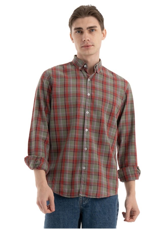 clever - Shirt Men's, Stylish, Oxford Cotton ,GREY, Multicolor - Image 1