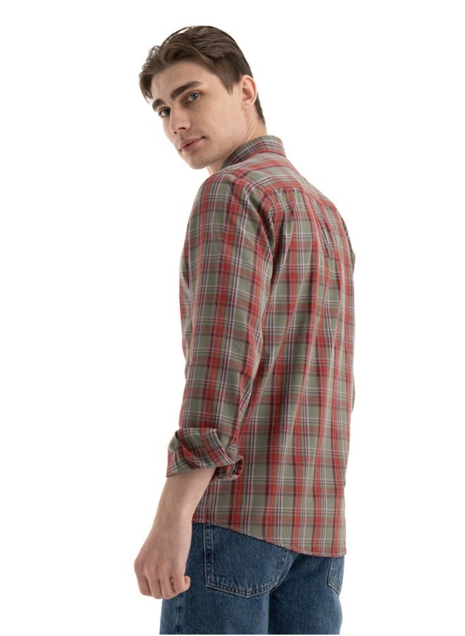 clever - Shirt Men's, Stylish, Oxford Cotton ,GREY, Multicolor - Image 1