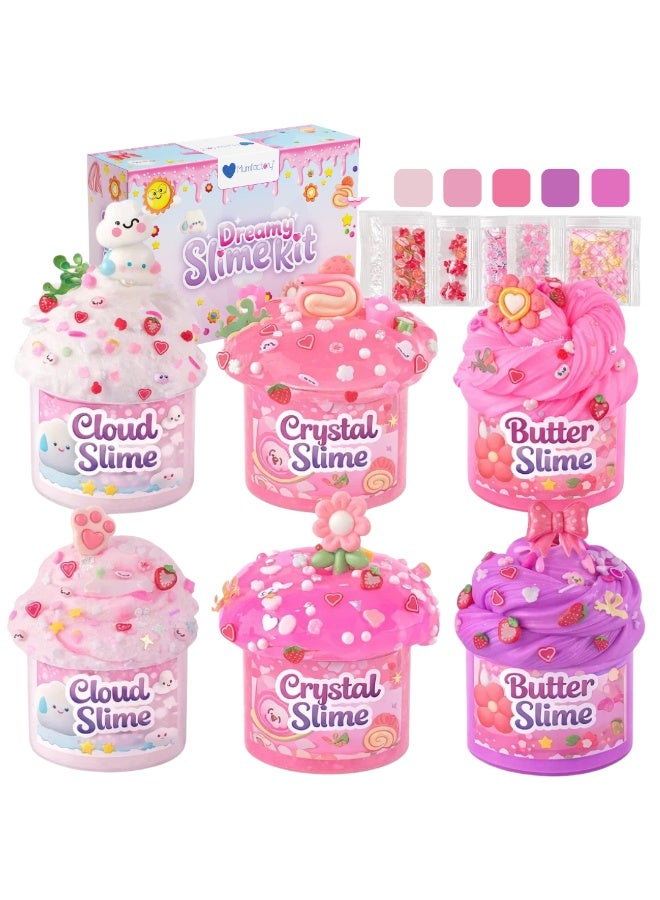 Mumfactory Slime for kids kit Set, Gift for Girls, Cloud Slime, Party Favors & Birthday Giveaways, 6 Pack - Image 1