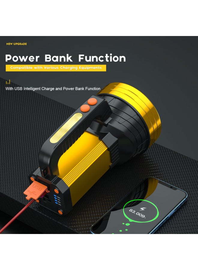 LED Flashlight Convenient Charging Portable Searchlight Large Capacity Multi-function Lithium Wholesale-Color:Z15-70 Gold  - Image 5