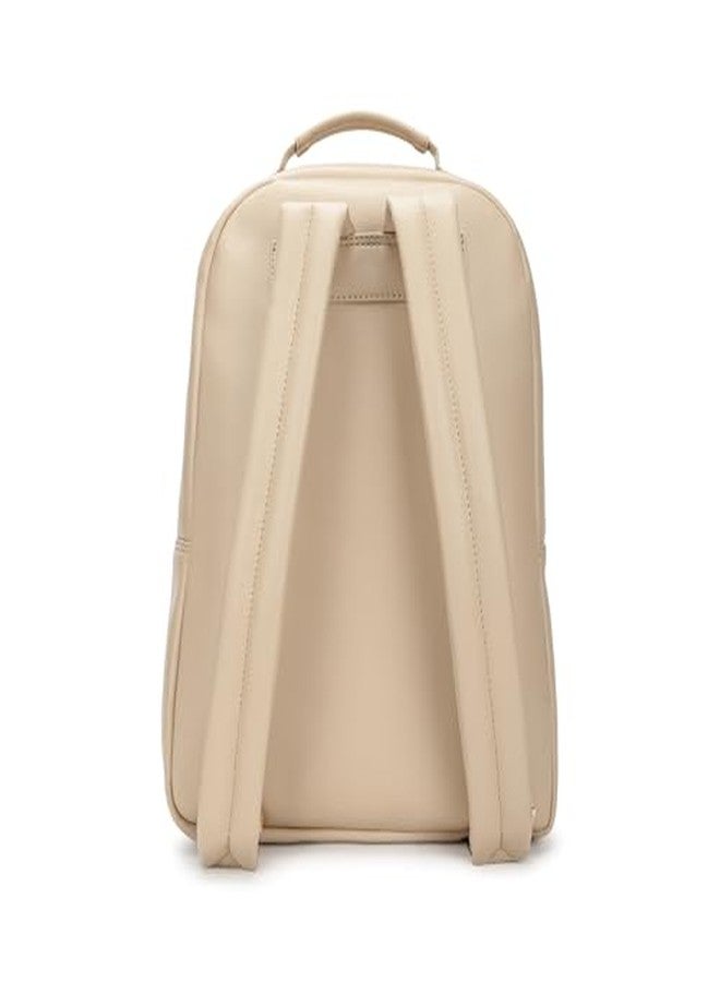 Fastrack Beige Textured Backpack | Textured Faux-Leather | Women’S Laptop Backpack | Stylish Everyday Essential - Image 5