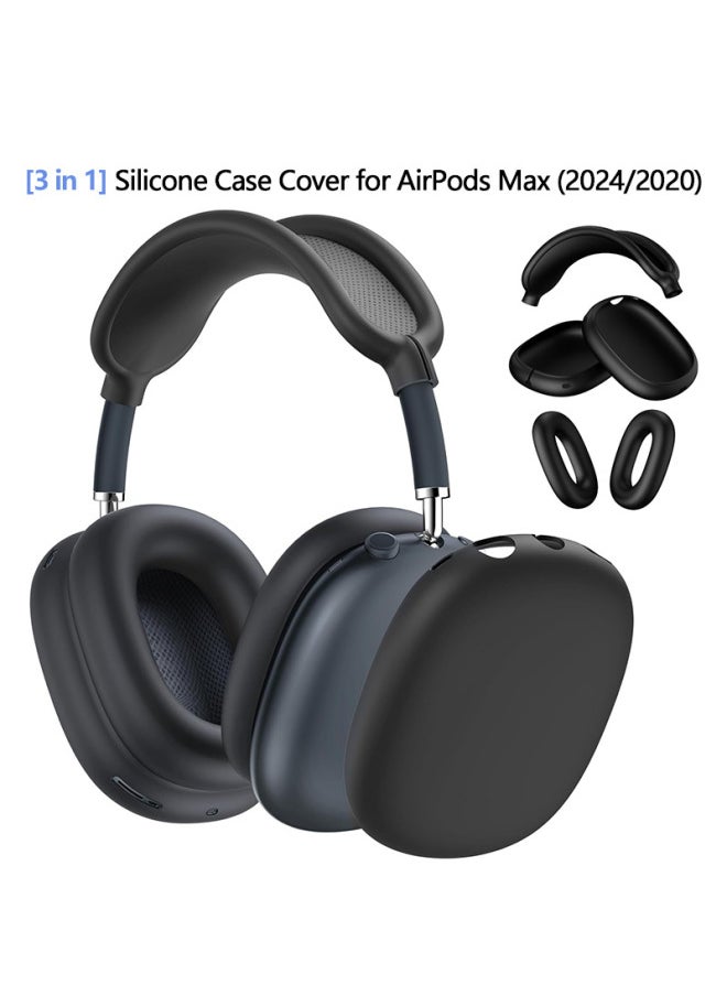 Generic - Suitable For Airpodsmax Silicone Cover Headset Protective Cover For Apple Airpodsmax Earphone Case-Color:Silicone*big Red 3-piece Set (headband Cover*1+shell Cover*1 Pair+ear Cushion Cover*1 Pair)-Applicable Models:Universal For Airpods Max 1/2 Generation - Image 1