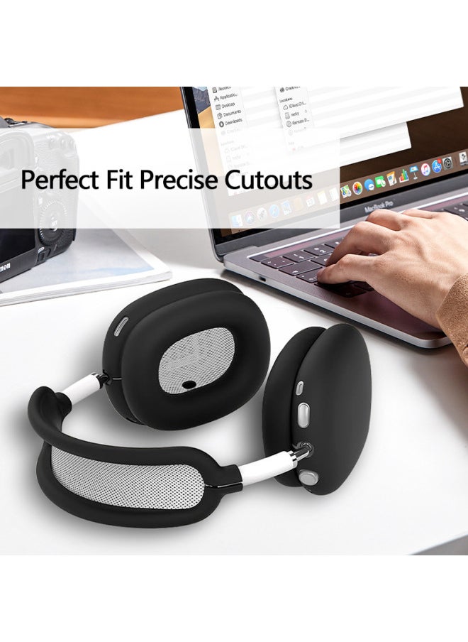 Generic - Suitable For Airpodsmax Silicone Cover Headset Protective Cover For Apple Airpodsmax Earphone Case-Color:Silicone*big Red 3-piece Set (headband Cover*1+shell Cover*1 Pair+ear Cushion Cover*1 Pair)-Applicable Models:Universal For Airpods Max 1/2 Generation - Image 1