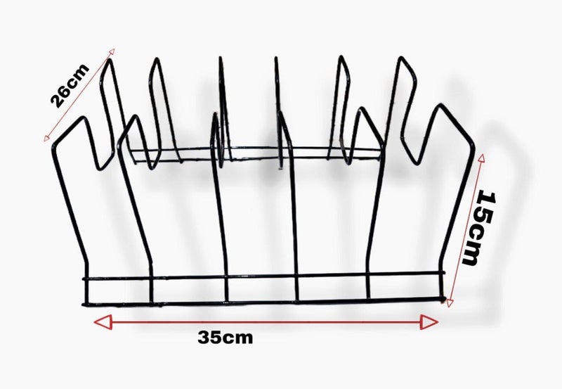 Pan and Lid Organizer Rack, Metal Wire, Kitchen Cabinet Storage, Holds Pans and Lids - Image 2