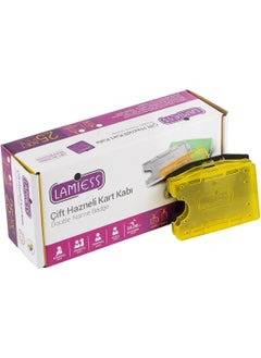 Lamiess Lms 211 Horizontal Vertical Double Chamber Card Holder Transparent Yellow 