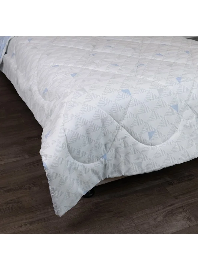 Home Box Malta Pixel 3-Piece Printed Cotton King Comforter Set 240 x 220 cm