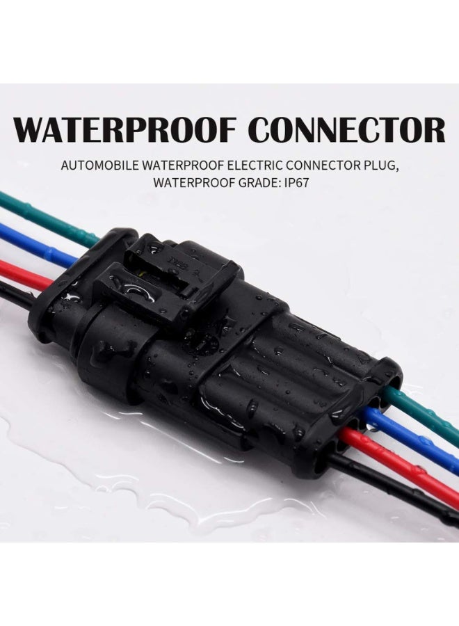 Generic 5PCS 4Pin Way Electrical Connector Terminal, Male and Female Waterproof Wire, 1.5mm Series Terminal Connector, Car Connector Waterproof Electrical Connector for Truck, Motorcycle, Boat  - Image 2