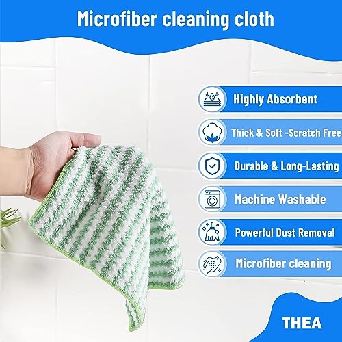Thea Magic Towel Reusable Water Absorbent Multipurpose Cleaning Cloth for Kitchen, Glass Windows,Car,Super Absorbent, Chamois Leather Wipes (30cm x 30cm) (Pack of10) - Image 2