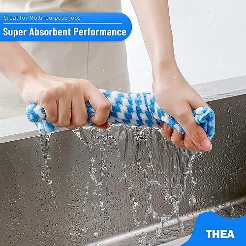 Thea Magic Towel Reusable Water Absorbent Multipurpose Cleaning Cloth for Kitchen, Glass Windows,Car,Super Absorbent, Chamois Leather Wipes (30cm x 30cm) (Pack of10) - Image 5